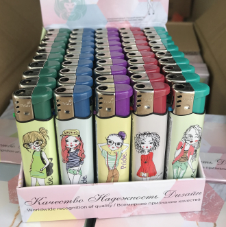 Зажигалки пьезо Pride E-050 Pretty Girl 50шт