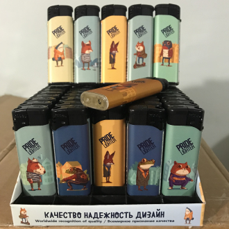 Зажигалки пьезо Pride E-100 HIPSTERS High Standart Quality 50шт